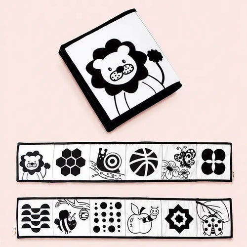 High Contrast Black White Baby Cloth Book