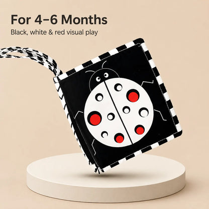 High Contrast Black White Baby Cloth Book