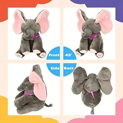 Interactive Peek-a-Boo Elephant Plush Toy - Educational Baby Toy for 6-18 Months