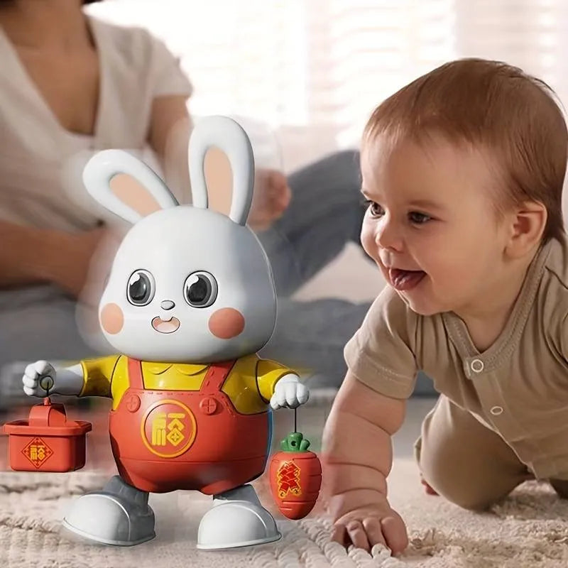 Interactive Singing Dancing Bunny Toy - Head Up Training for Babies 0-12 Months