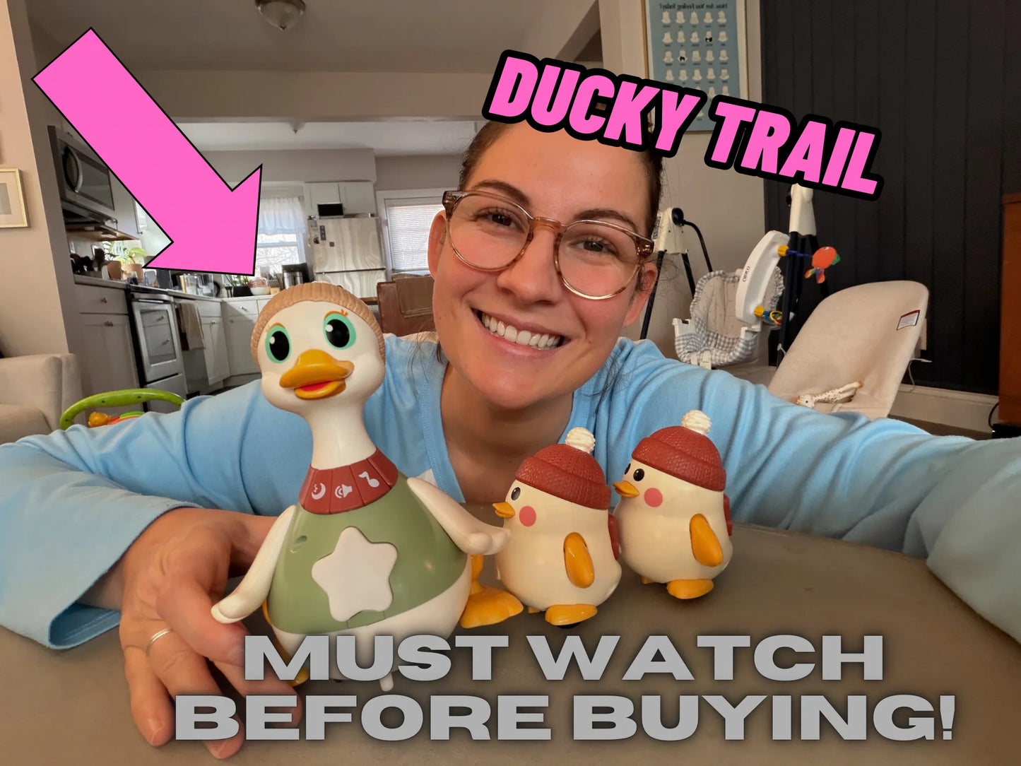 Interactive Waddling Goose Toy - Educational Push & Pull Baby Toy for Toddlers 6-24 Months