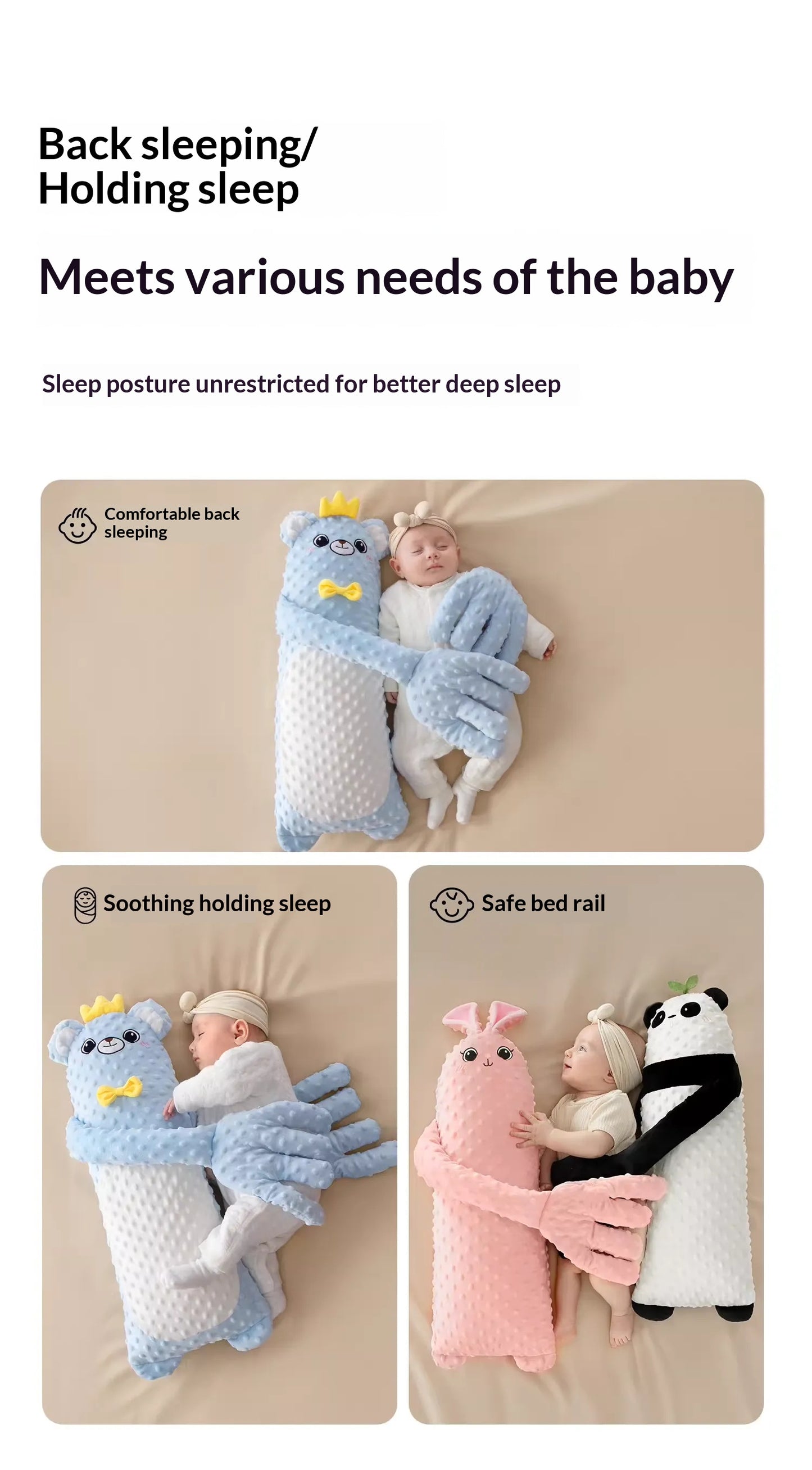 MEACAOFG Baby Soothing Sleep Companion - Interactive Sensory Toy for Newborns 0-12 Months
