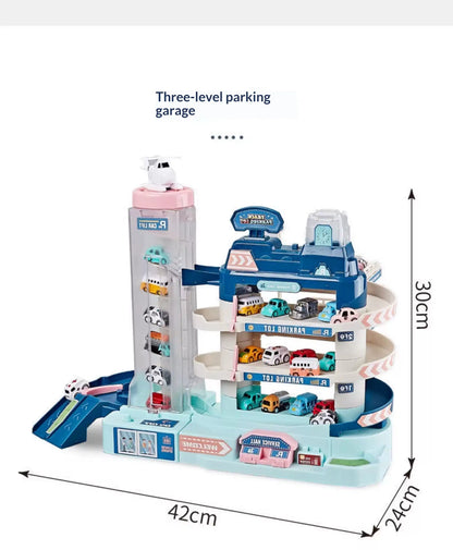 MEACAOFGKidsElectricParkingGarageToySetwithCarElevator_RampTrack_MiniCars_InteractiveCityParkingLotPlaysetforToddlersandChildren_2
