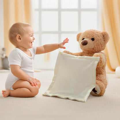 MEACAOFG Peekaboo Baby Bear Toy - Interactive Hide & Seek Plush Toy for Infants