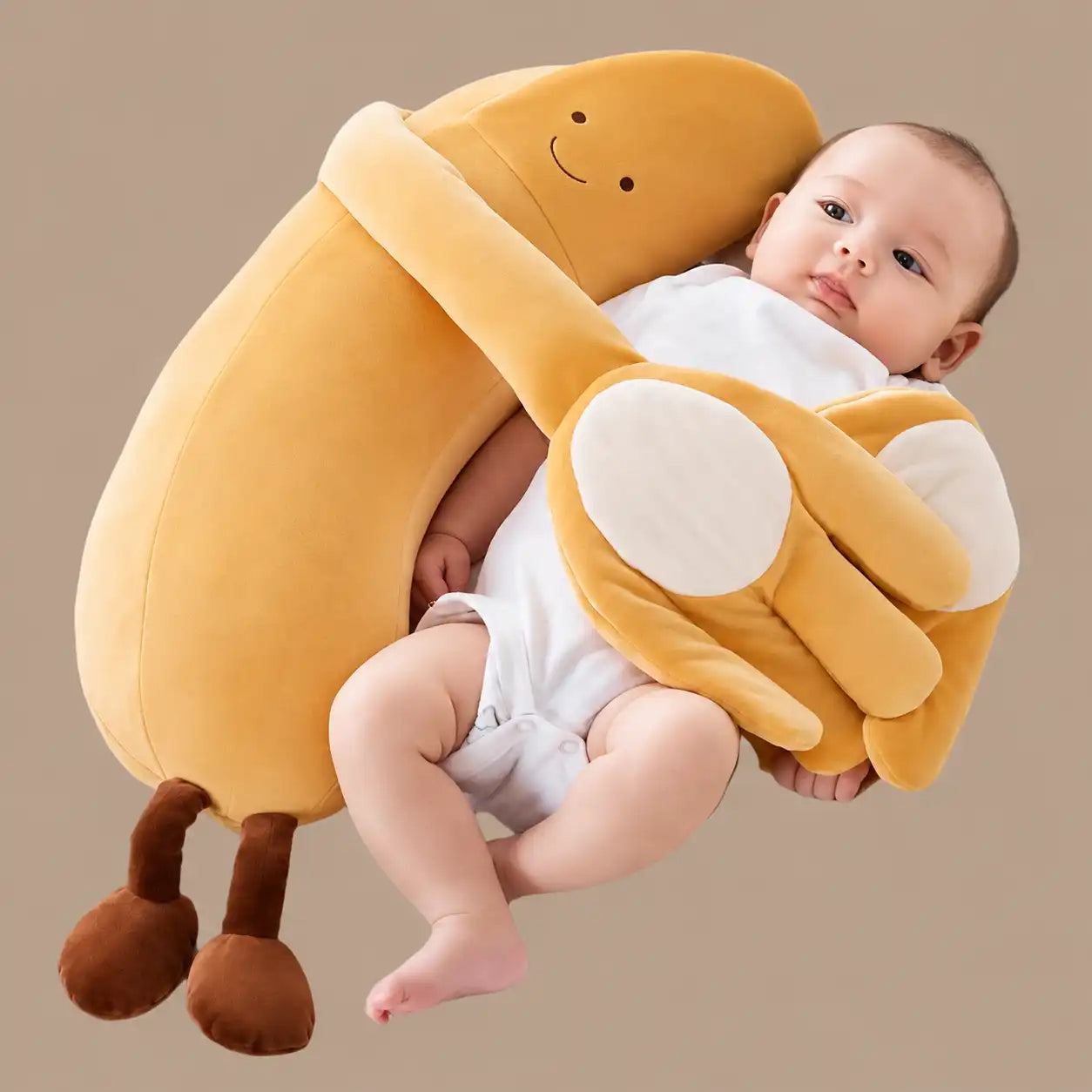MEACAOFG™ Baby Banana Teether - Safe Silicone Teething Toy for Infants 0-12 Months moon