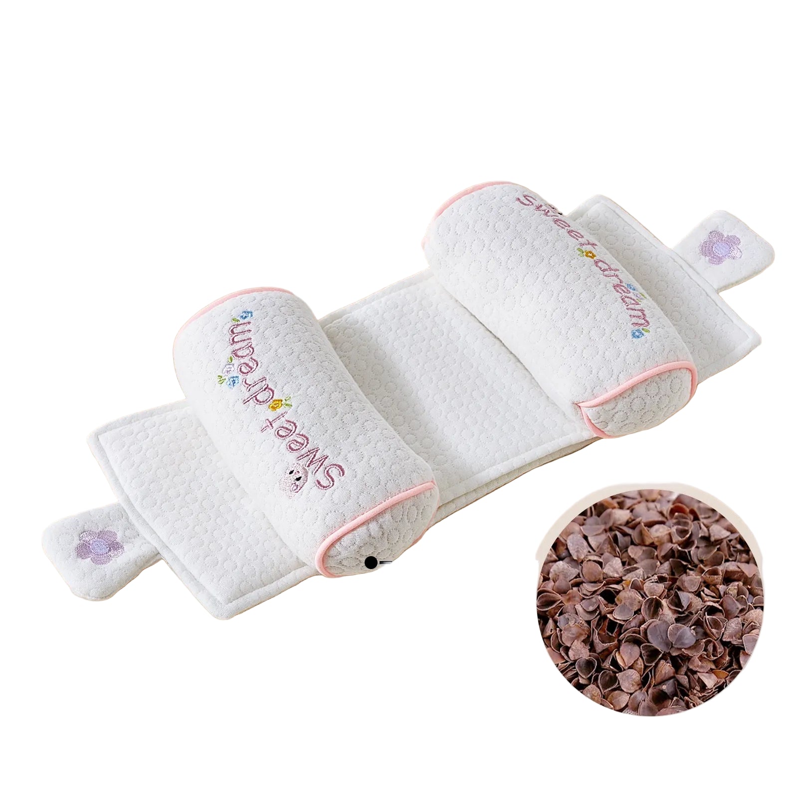 MEACAOFG Organic Cotton Baby Head Shaping Pillow for Flat Head Syndrome Prevention