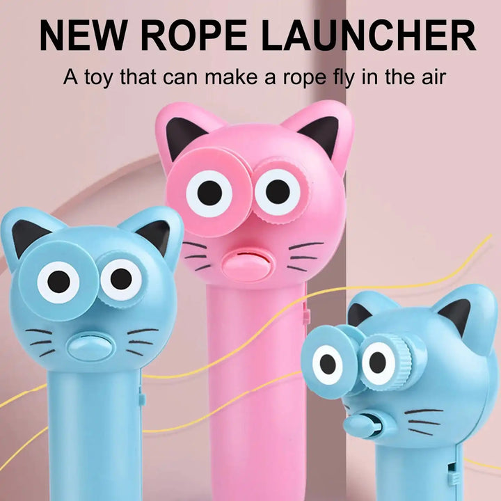 Electric Rope Launcher Toy Flying Spinner Game Antistress Fidget Stress Reliever Educational Toys for Childrens Christmas - MEACAOFG