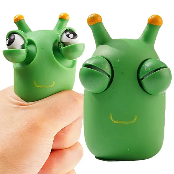 Funny Eyeball Burst Squeeze Toy Green Eye Caterpillar Pinch Toys Adult Kids Stress Relief Fidget Toy Creative Decompression Toy - MEACAOFG