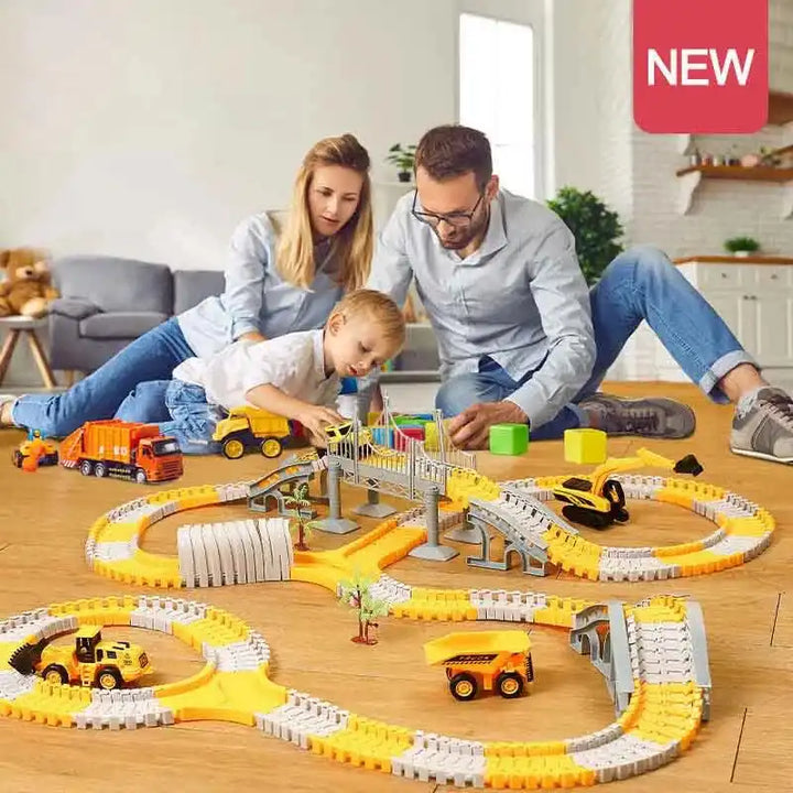Children Electric Track Toy Car Engineering Car Kids Educational Toys Railway Racing Track Car Train Toys for Children Birthday - AliExpress - MEACAOFG