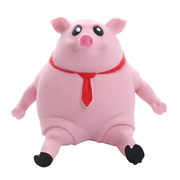 Anti Stress Relief Porky Pinkpig toy Vent Cute Asrm Pink Pig Squeeze Fidget Squeeze TPR Pig Toys for Kids or Adults - MEACAOFG