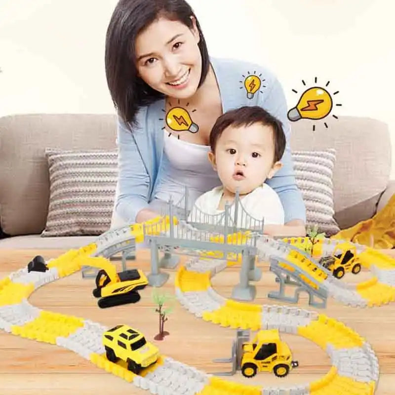 Children Electric Track Toy Car Engineering Car Kids Educational Toys Railway Racing Track Car Train Toys for Children Birthday - AliExpress - MEACAOFG