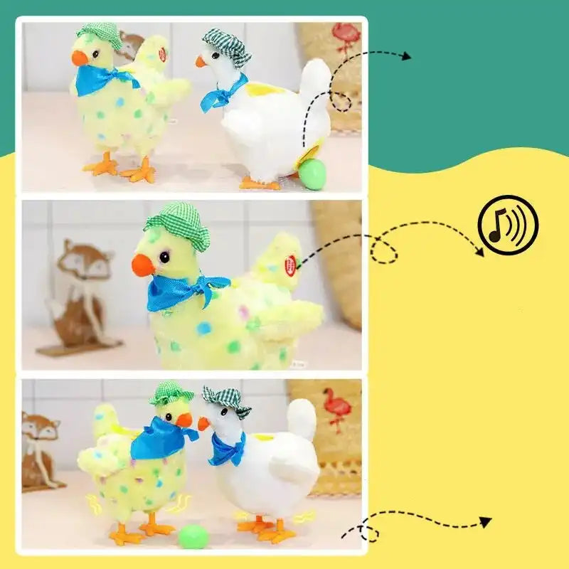 A Hen Funny Chicken Toy Laying Eggs Plush Electric Music Dancing Kids Gift Plushie Animal Crossing - AliExpress - MEACAOFG