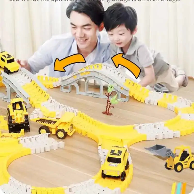 Children Electric Track Toy Car Engineering Car Kids Educational Toys Railway Racing Track Car Train Toys for Children Birthday - AliExpress - MEACAOFG