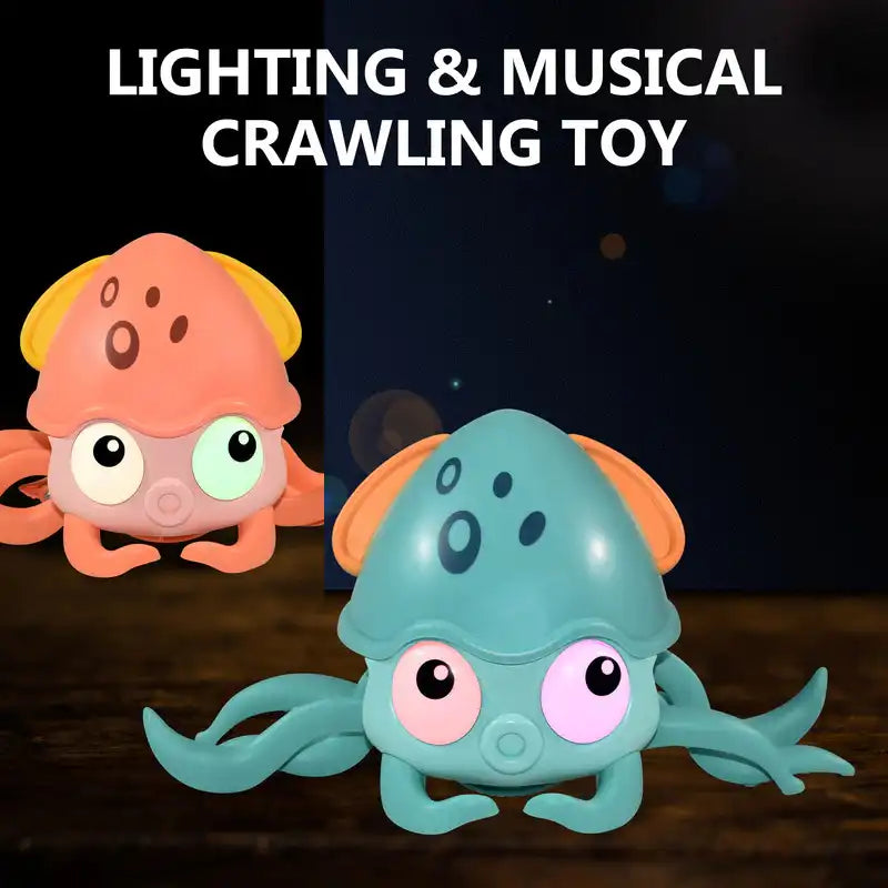 Crab toys Kids Induction Escape Crab Octopus Crawling Toy Baby Electronic Pets Musical Toys Educational Toddler Moving Toy Christmas Gift - MEACAOFG