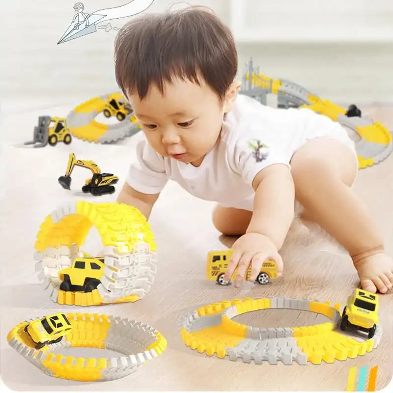 Children Electric Track Toy Car Engineering Car Kids Educational Toys Railway Racing Track Car Train Toys for Children Birthday - AliExpress - MEACAOFG