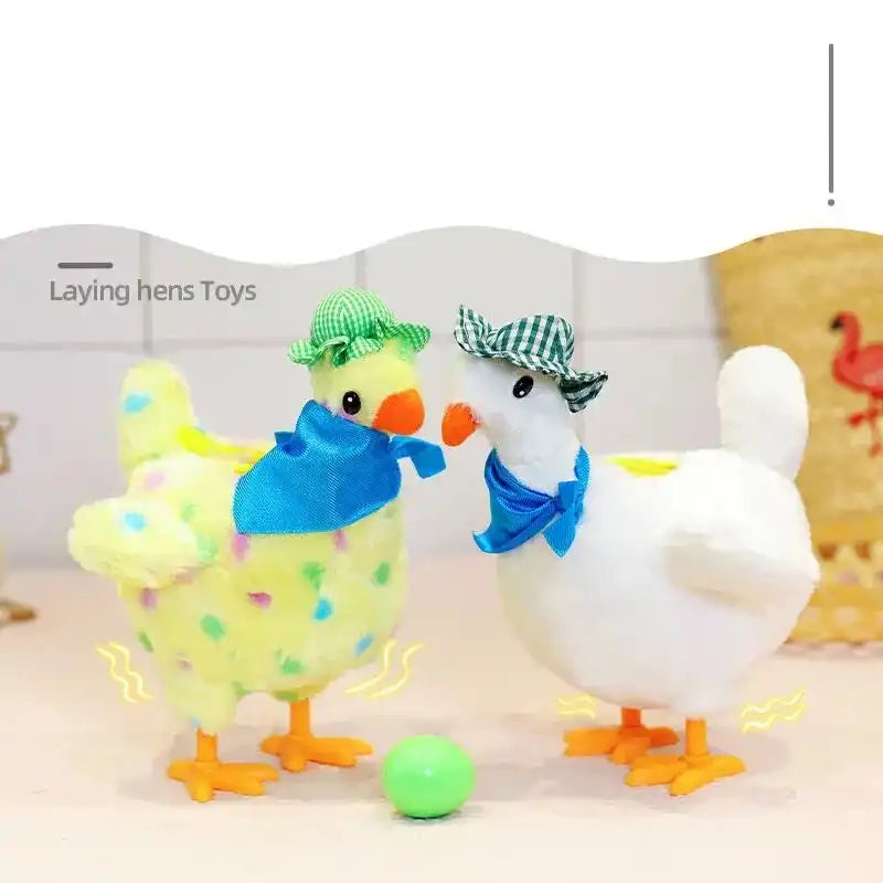 A Hen Funny Chicken Toy Laying Eggs Plush Electric Music Dancing Kids Gift Plushie Animal Crossing - AliExpress - MEACAOFG