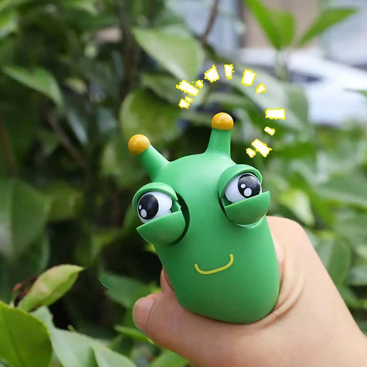 Funny Eyeball Burst Squeeze Toy Green Eye Caterpillar Pinch Toys Adult Kids Stress Relief Fidget Toy Creative Decompression Toy - MEACAOFG