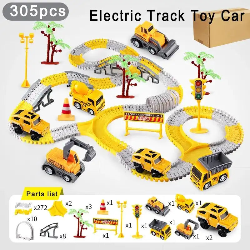 Children Electric Track Toy Car Engineering Car Kids Educational Toys Railway Racing Track Car Train Toys for Children Birthday - AliExpress - MEACAOFG