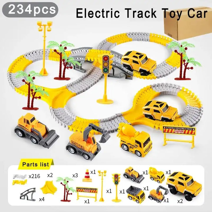 Children Electric Track Toy Car Engineering Car Kids Educational Toys Railway Racing Track Car Train Toys for Children Birthday - AliExpress - MEACAOFG