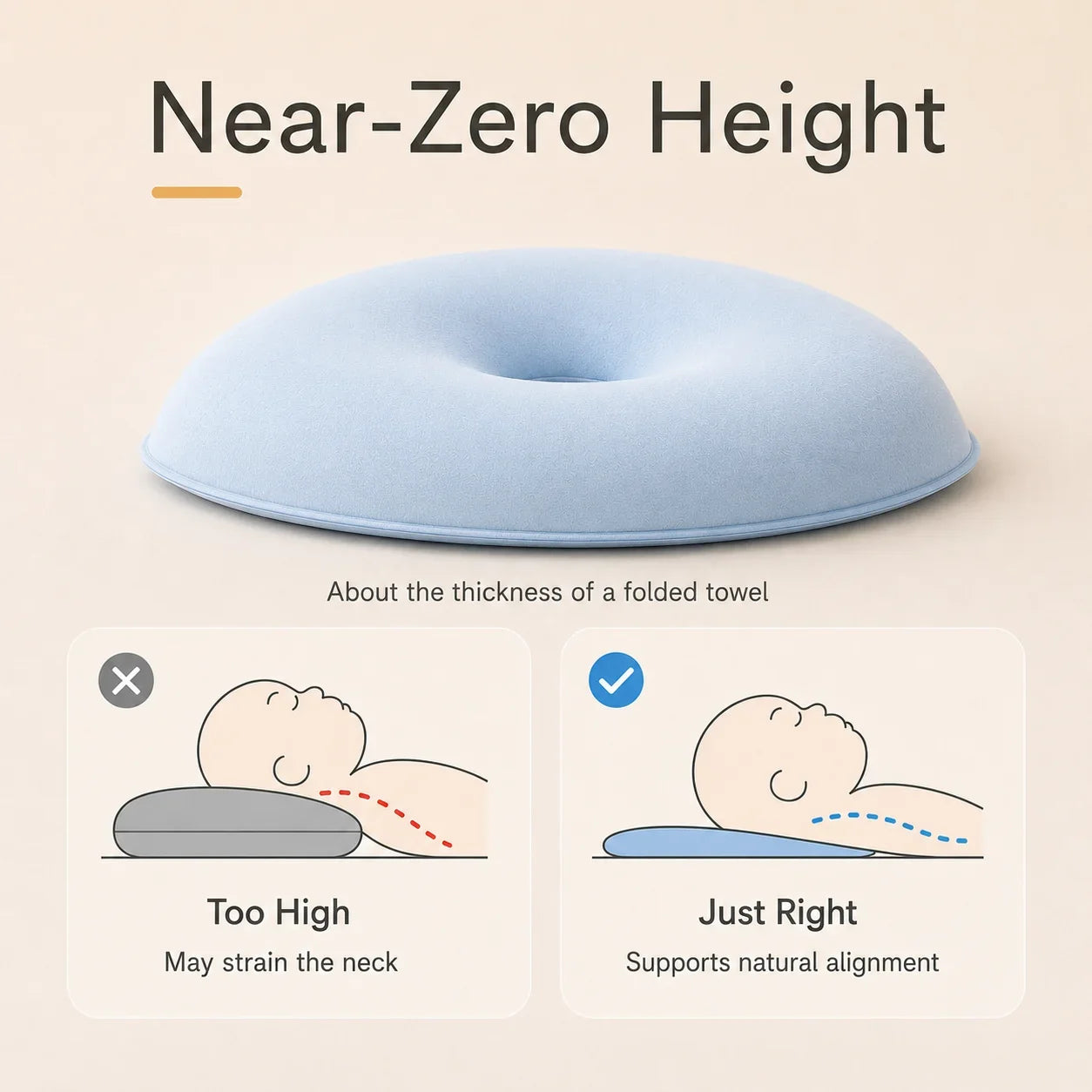 Newborn Flat Head Prevention Pillow