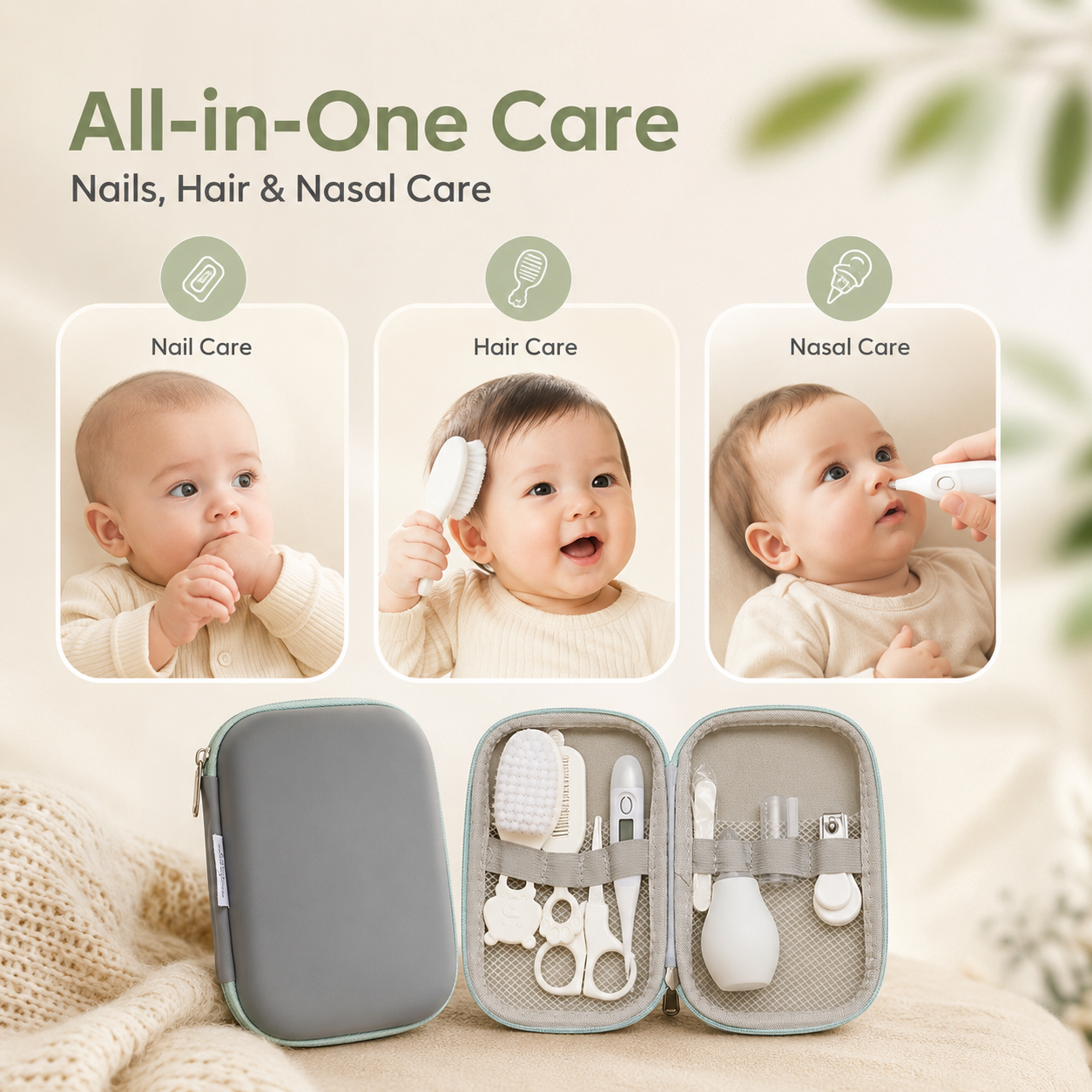 Newborn Grooming Kit with Portable Storage Case