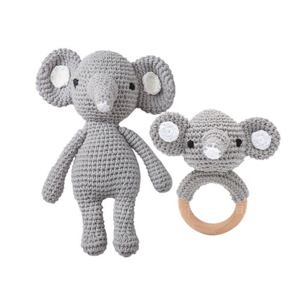 Hand Crocheted Animal Rattle Set