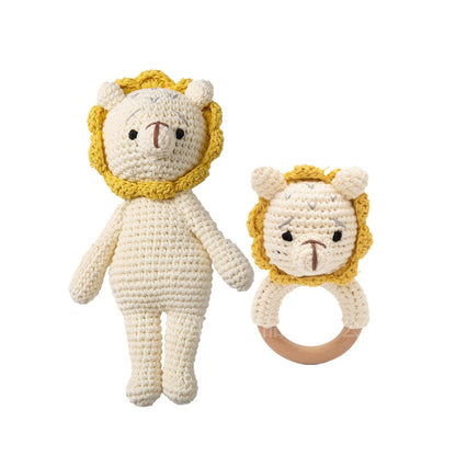 Hand Crocheted Animal Rattle Set