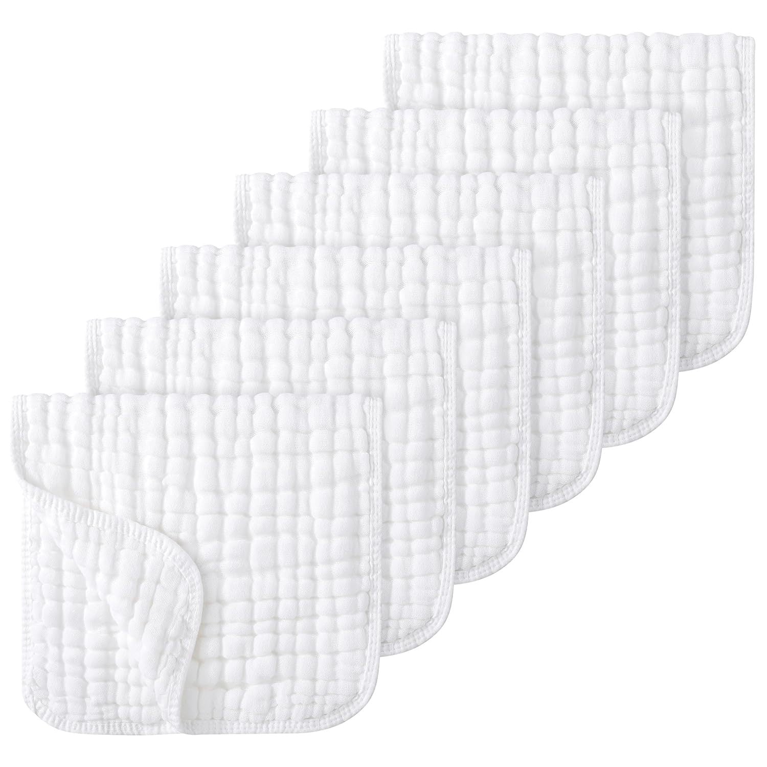 100% Cotton Baby Burping Cloth-6 Pack