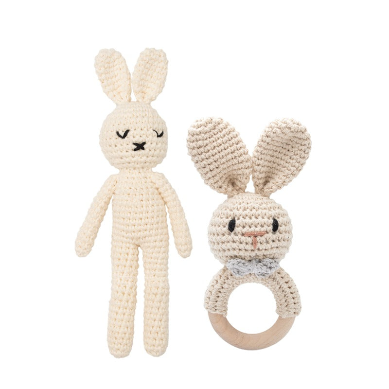 Hand Crocheted Animal Rattle Set