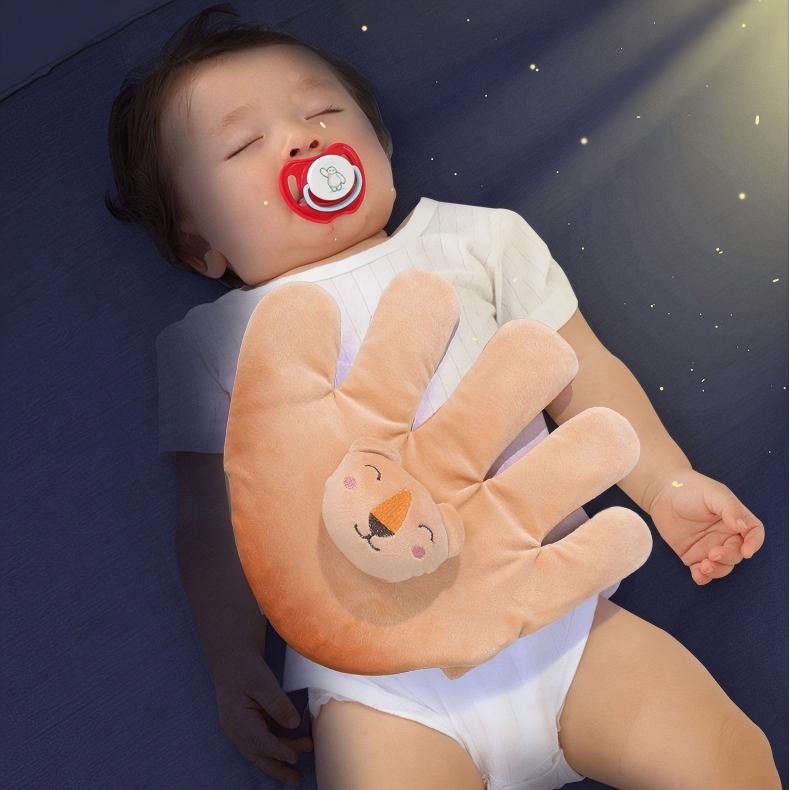Baby Sleep Palm Hand Shaped Red Bean Filling Plush Electric Toy
