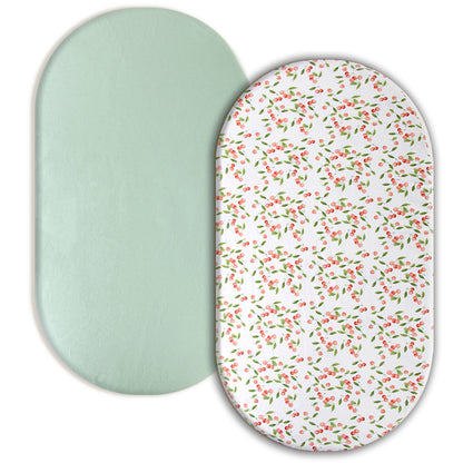 Baby Knitted Cotton Fitted Bed Sheet-2Pack