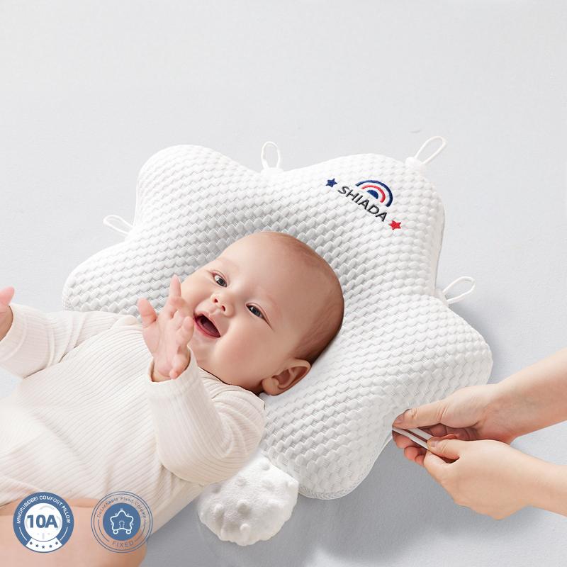 Star-Shaped Adjustable Baby Head Shaping Pillow with Patting Hands
