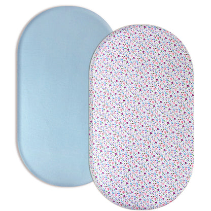 Baby Knitted Cotton Fitted Bed Sheet-2Pack