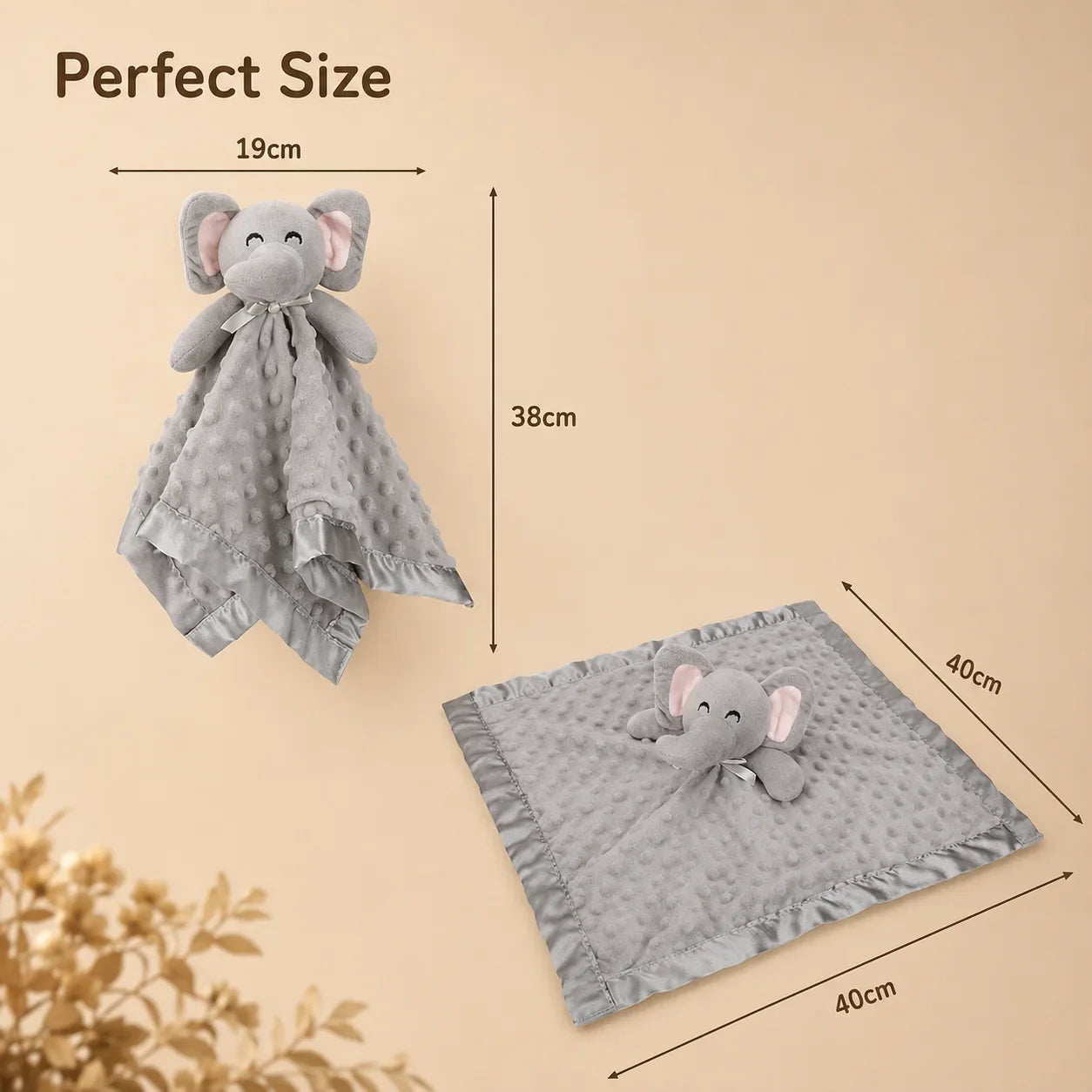 Plush Minky Dot Baby Security Blanket