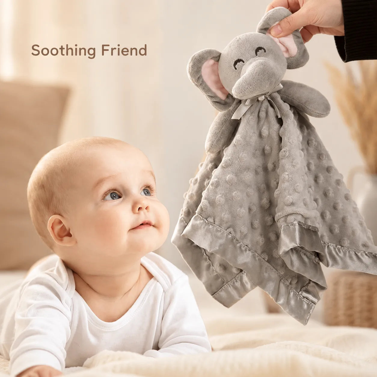 Plush Minky Dot Baby Security Blanket