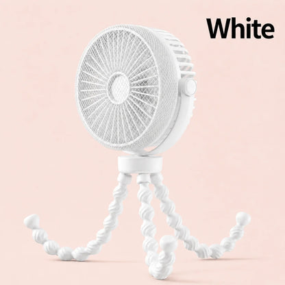 Portable Anti-Pinch Baby Stroller Fan