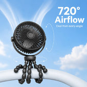 Portable Anti-Pinch Baby Stroller Fan