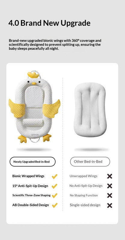 Premium Baby Anti-Startle Bouncer Bed - Soothing Comfort Rocker with Cartoon Designs