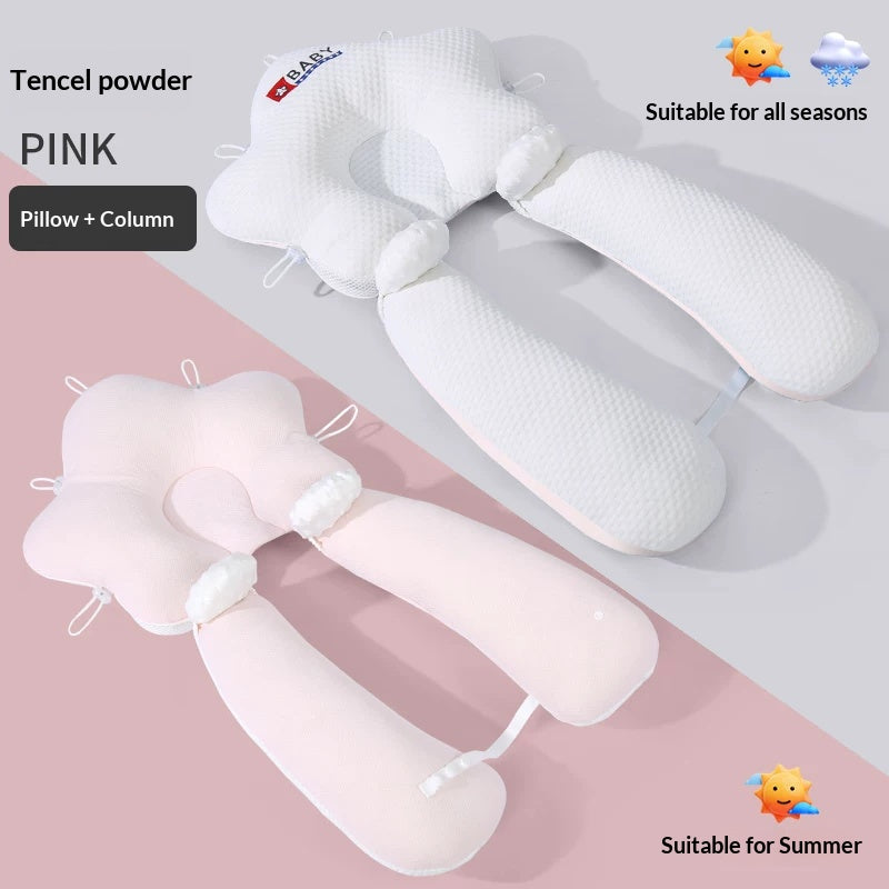 MEACAOFG baby sleeping pillow for newborns pink