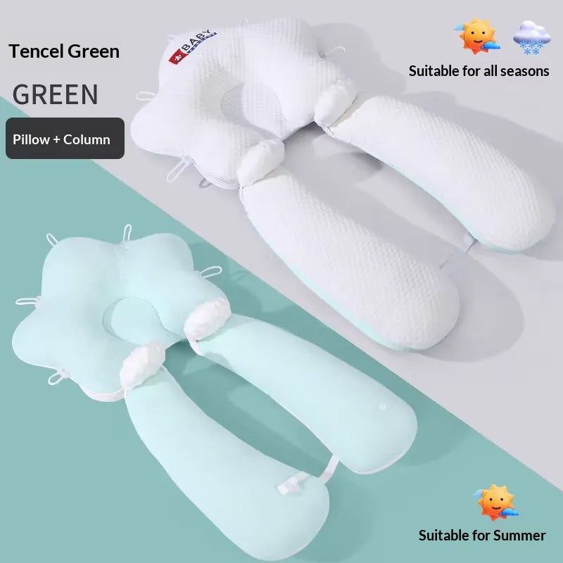 MEACAOFG baby sleeping pillow for newborns green