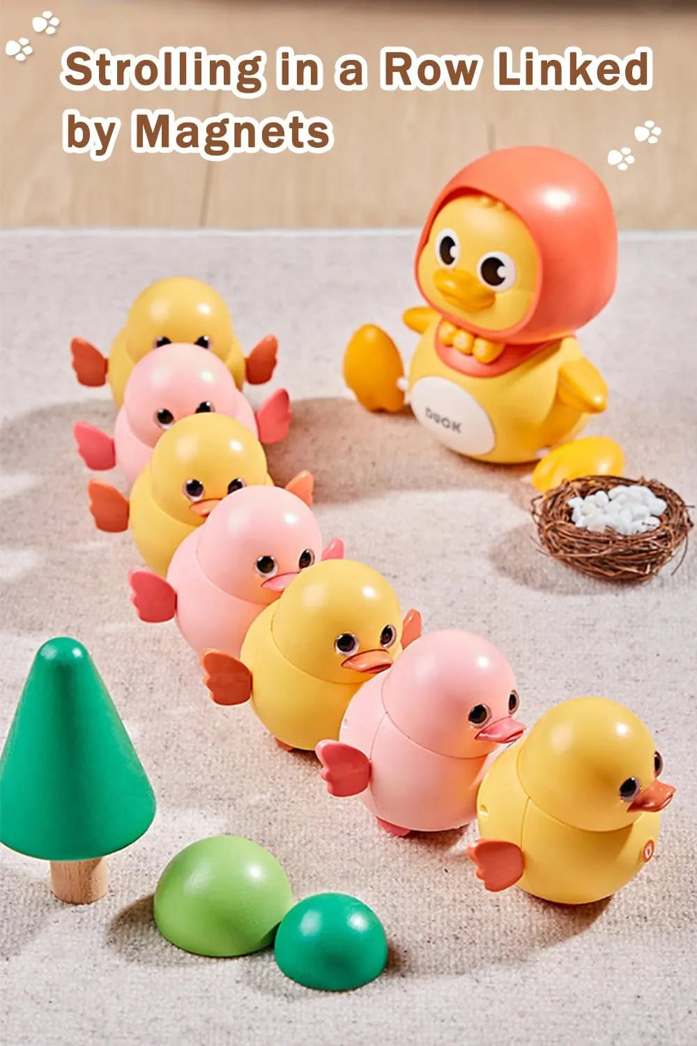 Premium Sleeping Duck Baby Toy - Soft Plush Educational Comfort Toy for Infants 0-3 Years