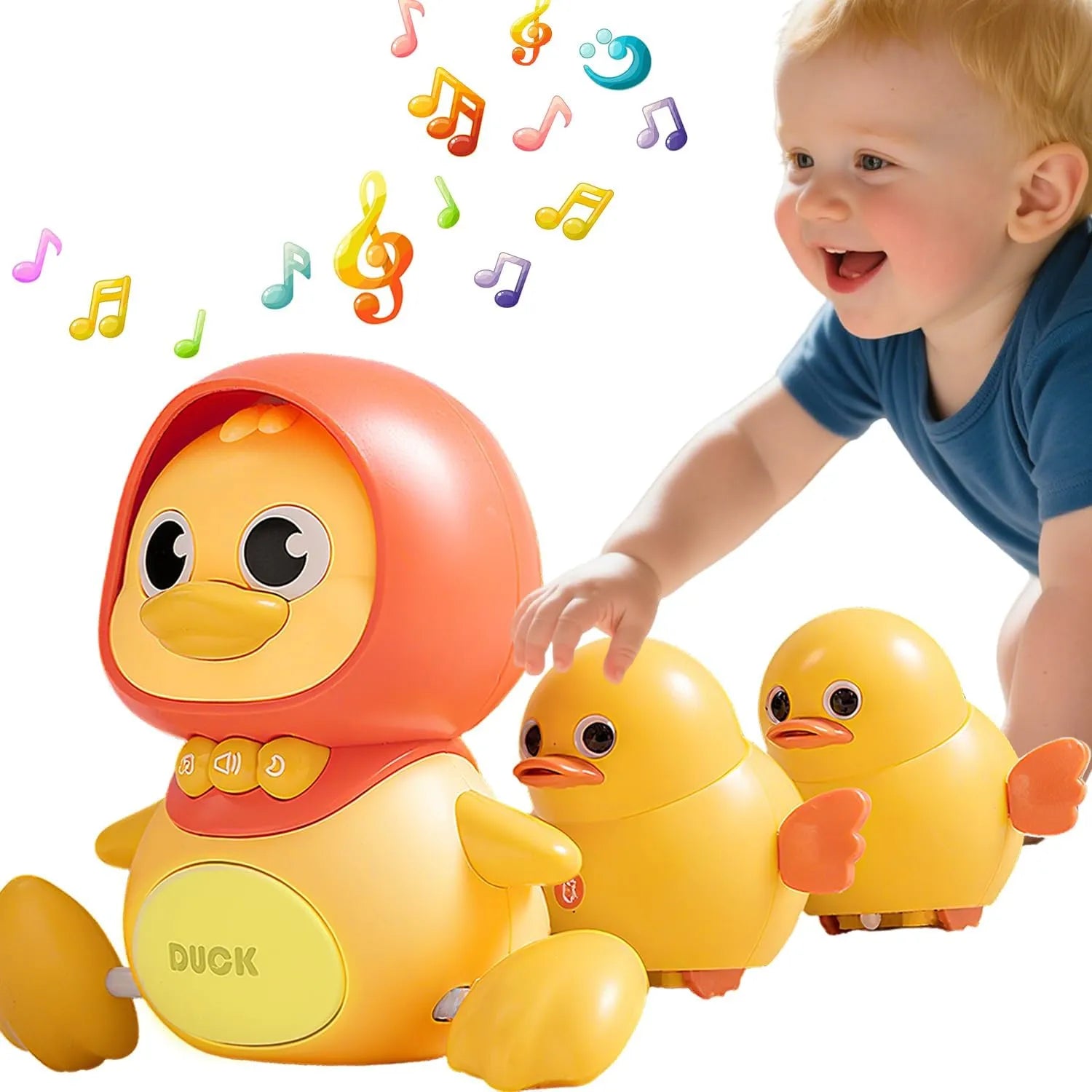 Premium Sleeping Duck Baby Toy - Soft Plush Educational Comfort Toy for Infants 0-3 Years