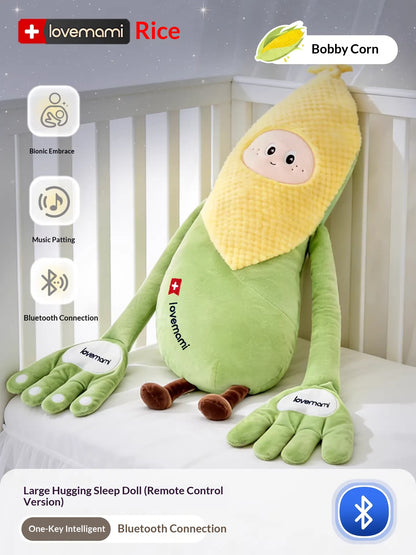 Lovemami smart baby soothing toy mimicking a mother's hand patting a sleeping newborn for better sleep quality.
