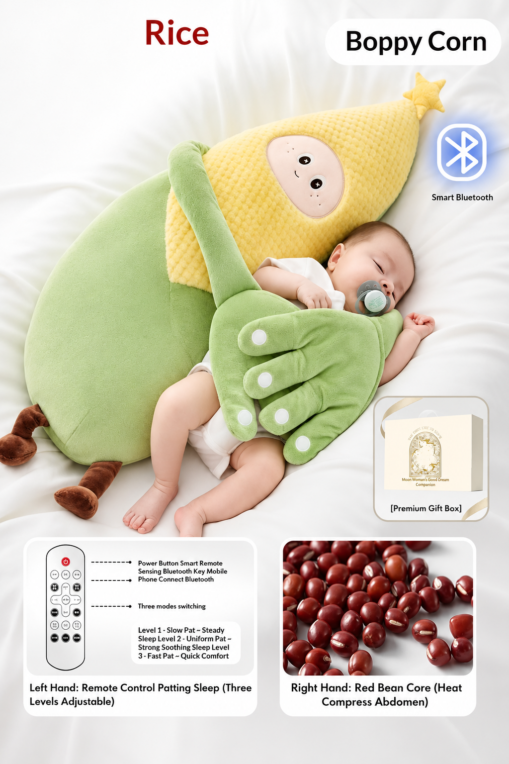 MEACAOFGsmart baby soothing toy mimicking a mother's hand patting a sleeping newborn for better sleep 