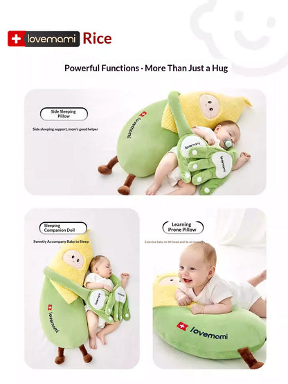 Lovemami smart baby soothing toy mimicking a mother's hand patting a sleeping newborn for better sleep quality.