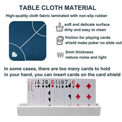 Automatic Card Dealer Machine, 360° Rotating Portable Card Splitting Machine with Poker Tablecloth Rechargeable Playing Card Shuffler for 2-8 people game white - MEACAOFG