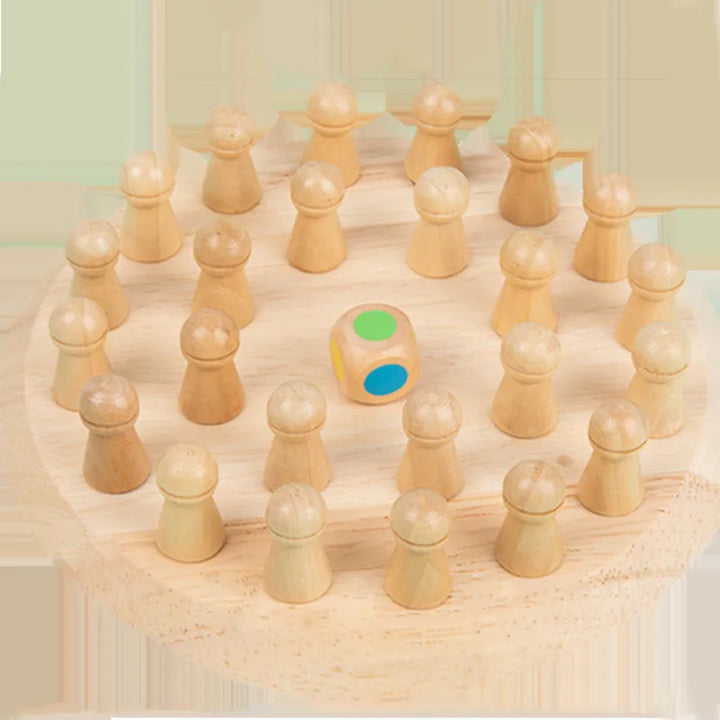 Kids Wooden Memory Match Stick Chess Game Fun Block Board Game - MEACAOFG