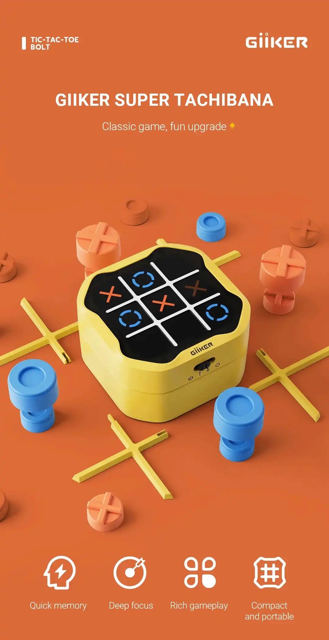 MEACAOFG Super Tic Tac Toe Educational Toys for Kids