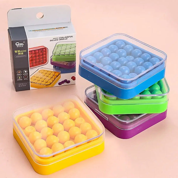 MEACAOFG Game IQ Games Focus Gifts Kids Plastic Intelligence Magic Box Beads Board Game Montessori Toys Children Puzzle Box Game