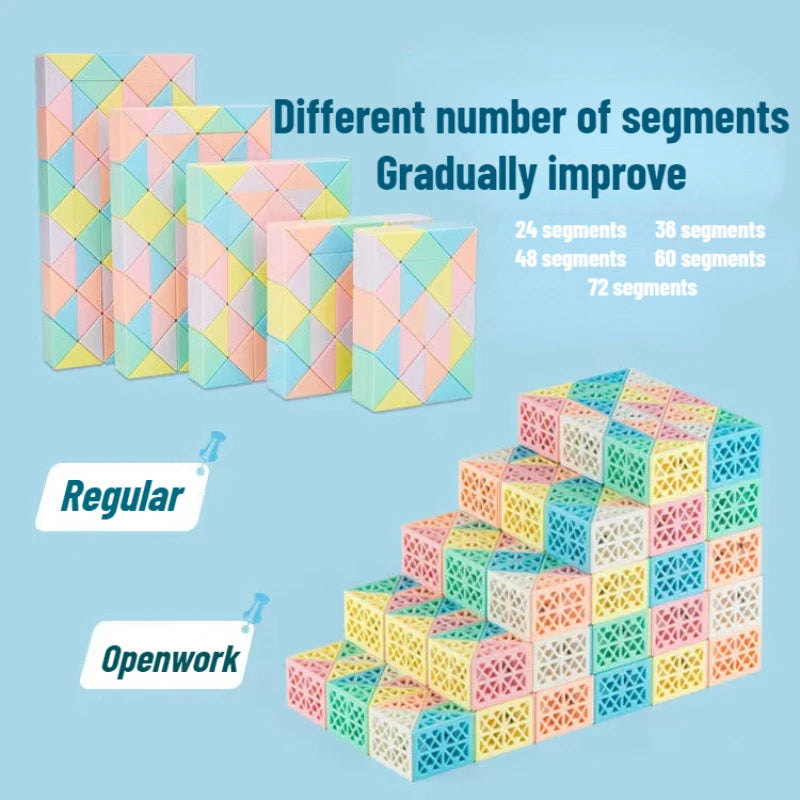 Magic Ruler Puzzle MEACAOFG Magic Snake Ruler Puzzle 24 36 48 60 72 Segments Stress Relie